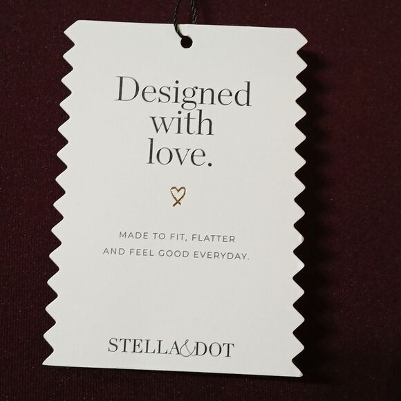 Stella &  Dot deep eggplant color long sleeve pleated sleeve top  Sz S NWT - Picture 4 of 6